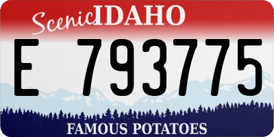 ID license plate E793775