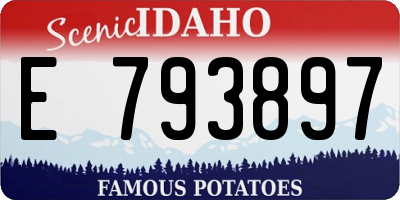 ID license plate E793897