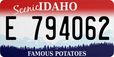 ID license plate E794062