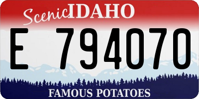 ID license plate E794070