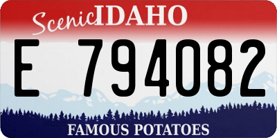 ID license plate E794082