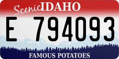 ID license plate E794093