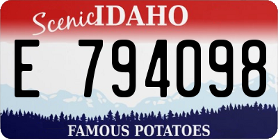 ID license plate E794098