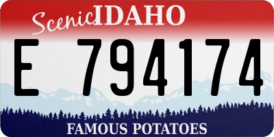 ID license plate E794174