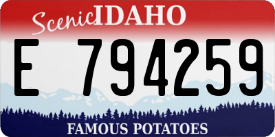ID license plate E794259