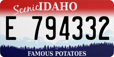 ID license plate E794332