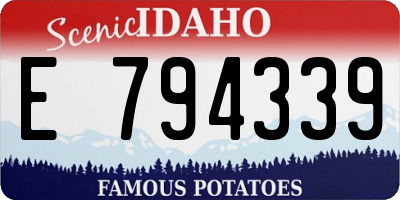 ID license plate E794339