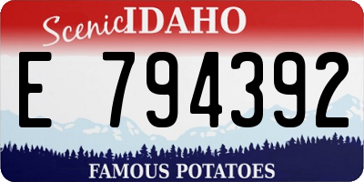 ID license plate E794392