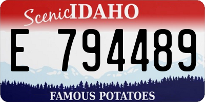 ID license plate E794489