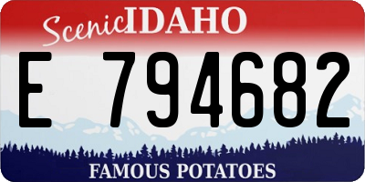 ID license plate E794682