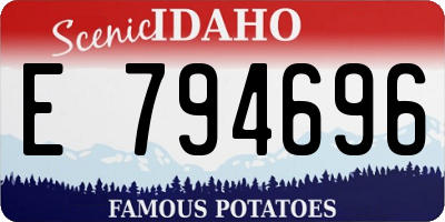 ID license plate E794696
