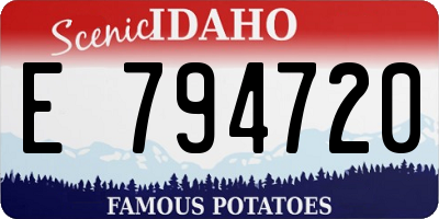 ID license plate E794720