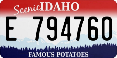 ID license plate E794760