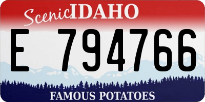 ID license plate E794766