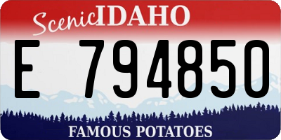 ID license plate E794850