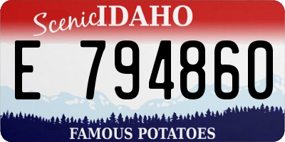 ID license plate E794860