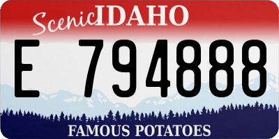 ID license plate E794888