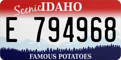 ID license plate E794968