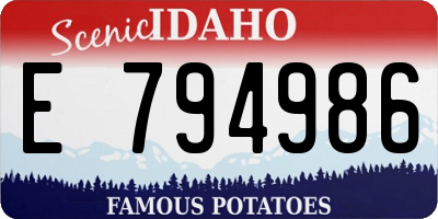 ID license plate E794986