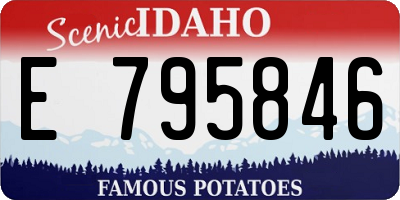 ID license plate E795846