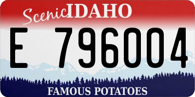 ID license plate E796004