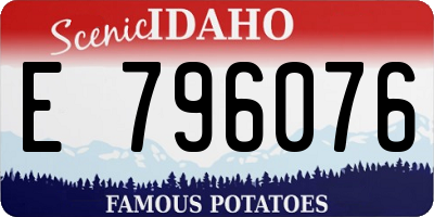 ID license plate E796076