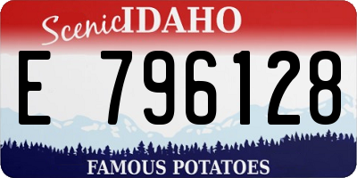 ID license plate E796128