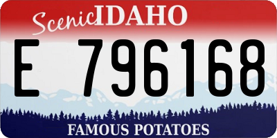 ID license plate E796168