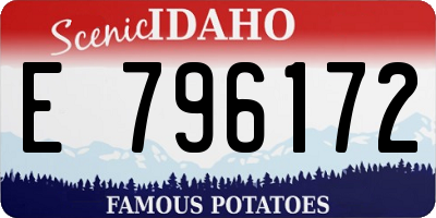 ID license plate E796172