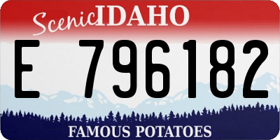 ID license plate E796182