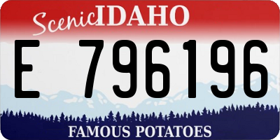 ID license plate E796196