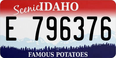 ID license plate E796376