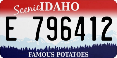 ID license plate E796412