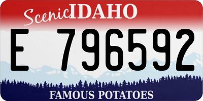 ID license plate E796592