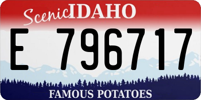 ID license plate E796717