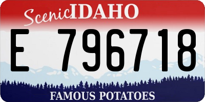 ID license plate E796718