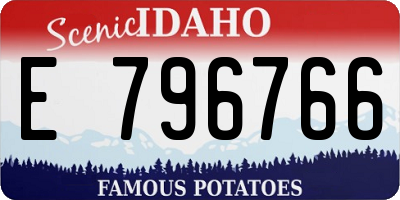 ID license plate E796766