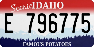 ID license plate E796775