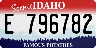 ID license plate E796782