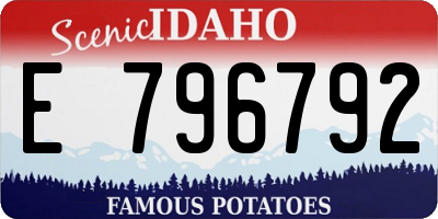 ID license plate E796792