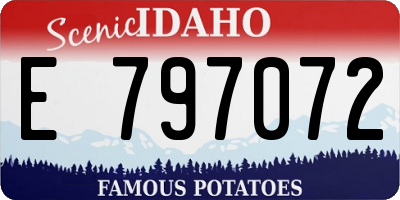 ID license plate E797072