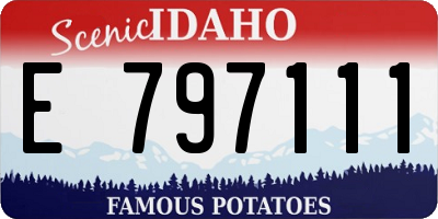 ID license plate E797111