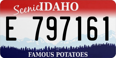 ID license plate E797161