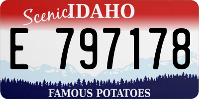 ID license plate E797178