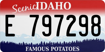 ID license plate E797298