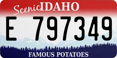 ID license plate E797349