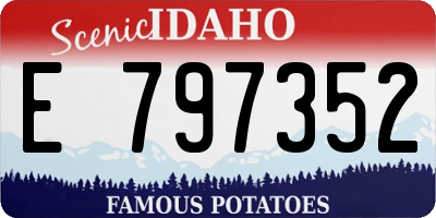 ID license plate E797352