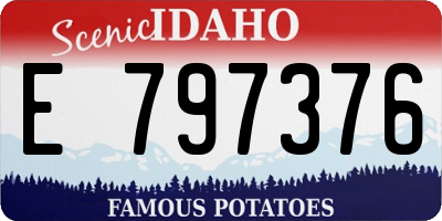 ID license plate E797376