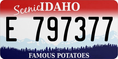 ID license plate E797377