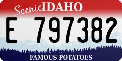 ID license plate E797382